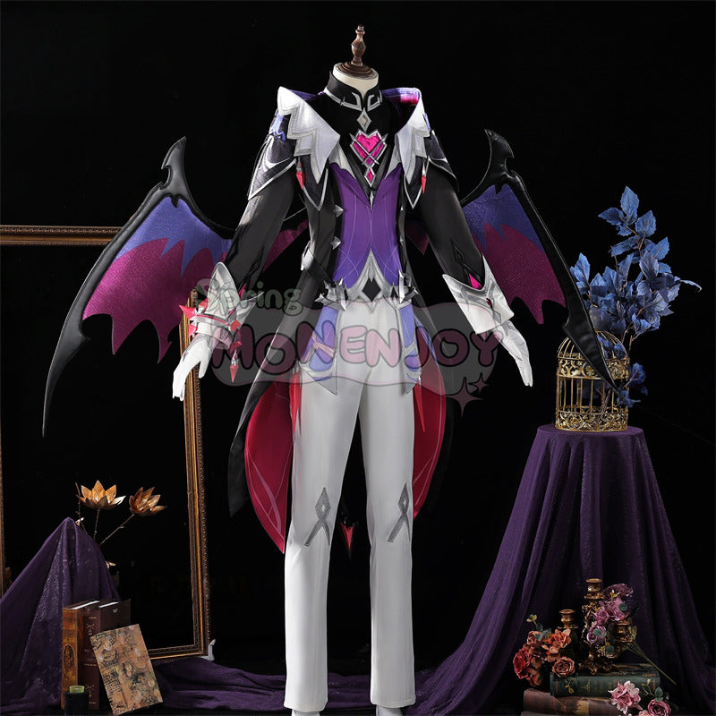 Monenjoy　 原神 ドゥリン　コスプレ　髪飾付　Durin　コスプレ衣装 3樹脂製パーツ　ドラコ・ルベド座　翼＋尻尾＋武器＋ウィッグ別途追加可能　仮装　ハロウィン