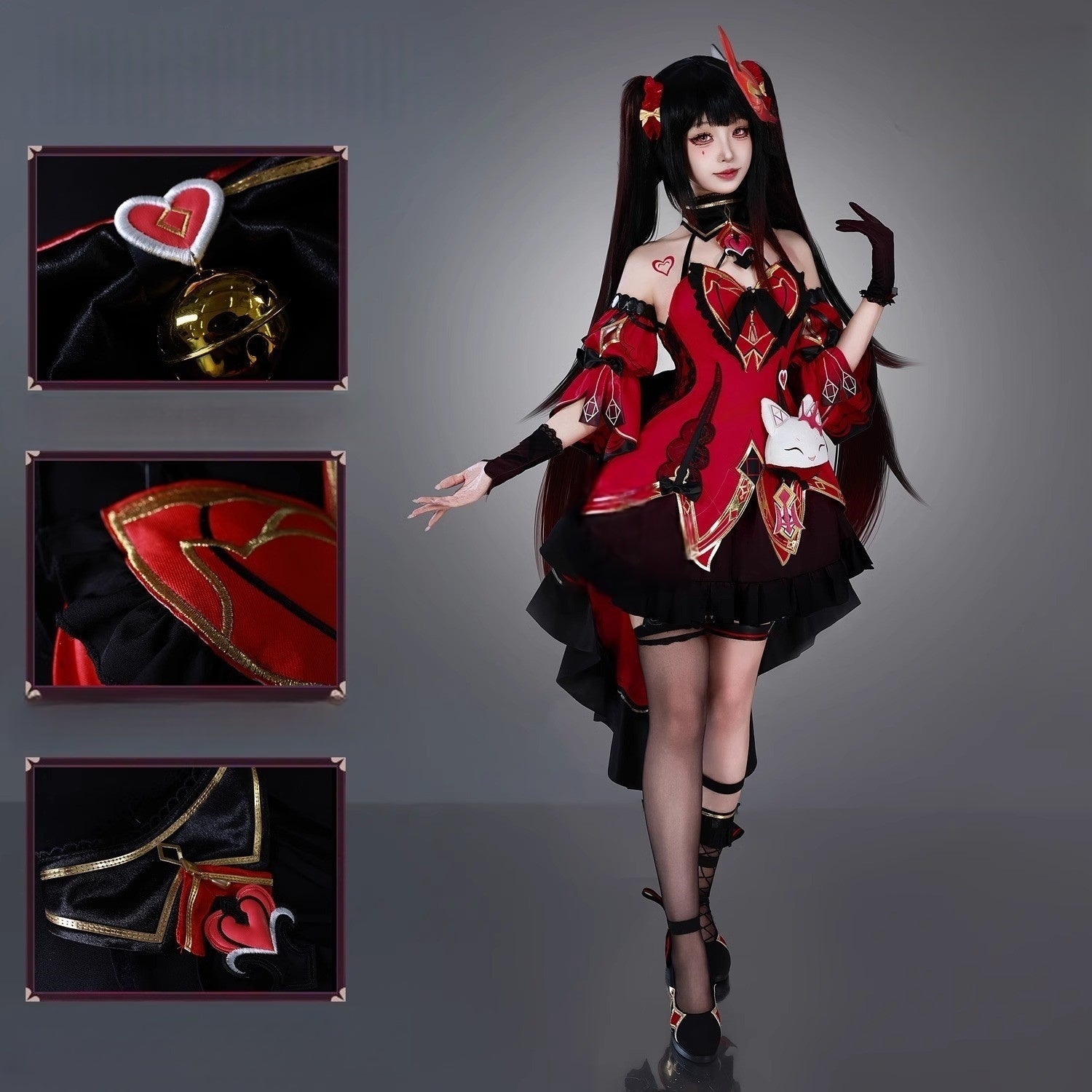 Monenjoy 崩壊スターレイルx崩壊3rdコラボ 花火　願い拓く天光　花火·千面役者　コスプレ衣装　仮面の愚者　コスチューム　イベント　仮装　cosplay　ウィッグ＋マスク追加可能 - Monenjoy