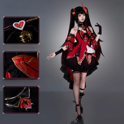 Monenjoy 崩壊スターレイルx崩壊3rdコラボ 花火　願い拓く天光　花火·千面役者　コスプレ衣装　仮面の愚者　コスチューム　イベント　仮装　cosplay　ウィッグ＋マスク追加可能 - Monenjoy