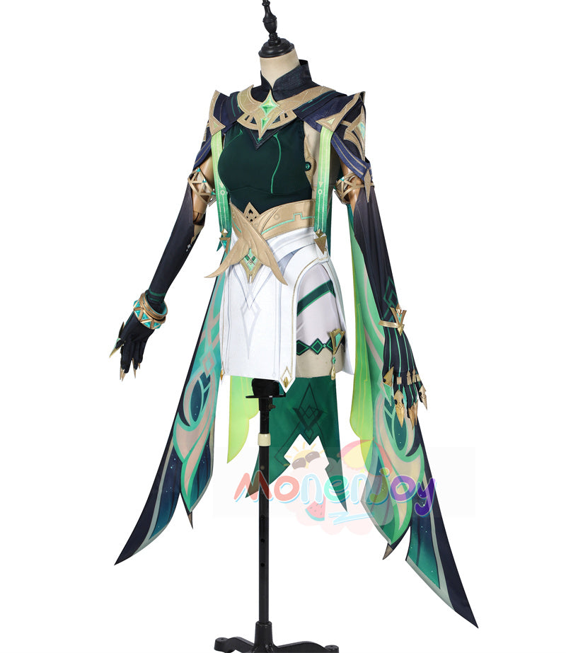 Monenjoy　原神　ネフェル コスプレ　砂に埋もれた秘話　ナド・クライ 　Ver.LunaⅡ　コスプレ衣装　Nefer コスチューム　髪飾り付　コスチューム