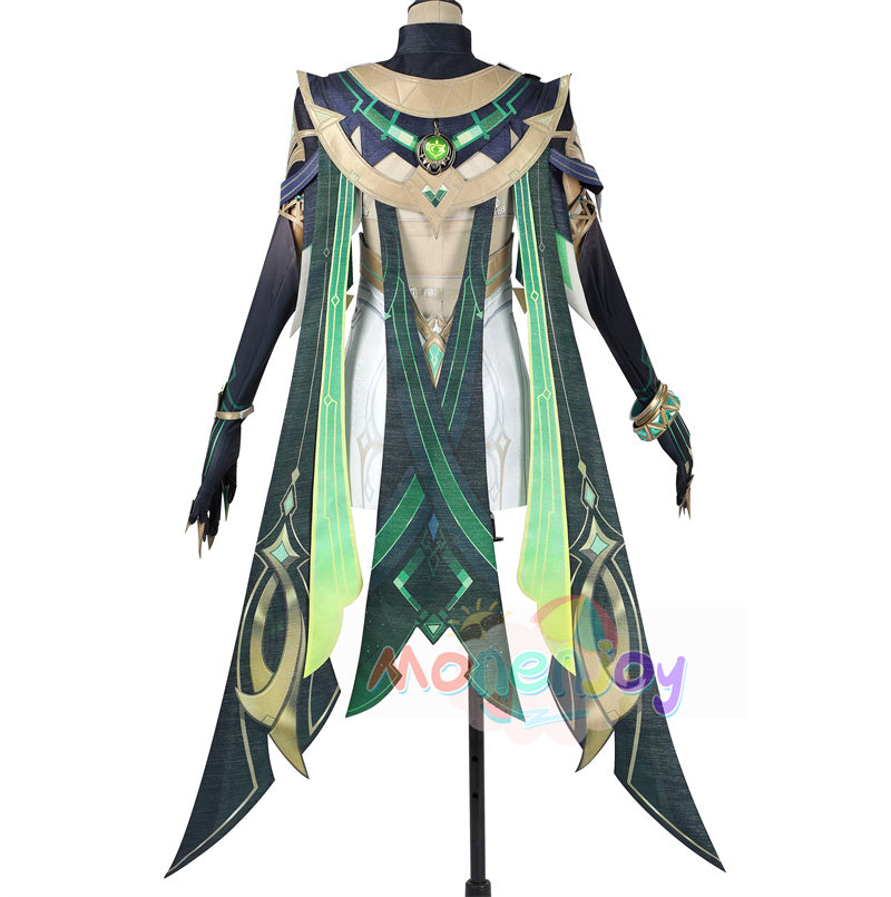 Monenjoy　原神　ネフェル コスプレ　砂に埋もれた秘話　ナド・クライ 　Ver.LunaⅡ　コスプレ衣装　Nefer コスチューム　髪飾り付　コスチューム