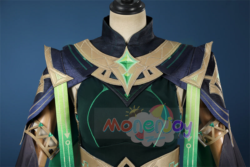 Monenjoy　原神　ネフェル コスプレ　砂に埋もれた秘話　ナド・クライ 　Ver.LunaⅡ　コスプレ衣装　Nefer コスチューム　髪飾り付　コスチューム