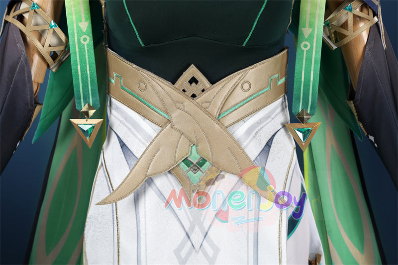 Monenjoy　原神　ネフェル コスプレ　砂に埋もれた秘話　ナド・クライ 　Ver.LunaⅡ　コスプレ衣装　Nefer コスチューム　髪飾り付　コスチューム