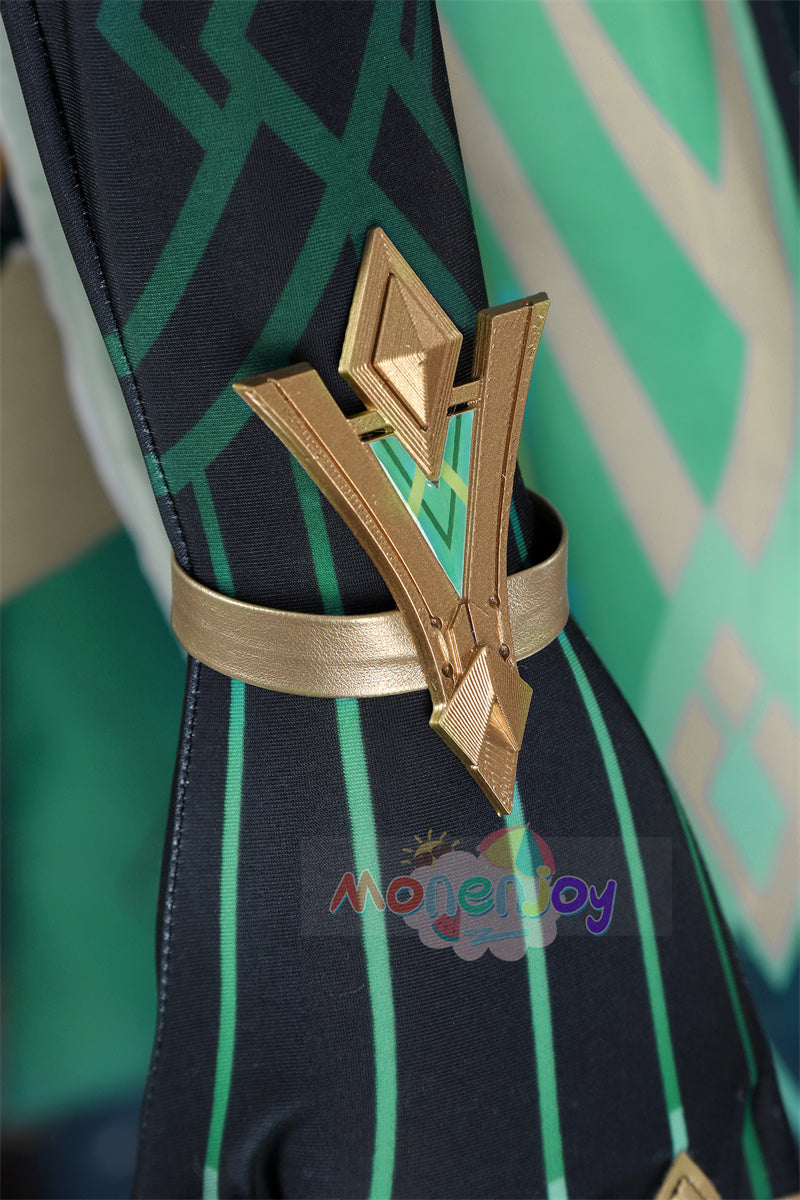 Monenjoy　原神　ネフェル コスプレ　砂に埋もれた秘話　ナド・クライ 　Ver.LunaⅡ　コスプレ衣装　Nefer コスチューム　髪飾り付　コスチューム