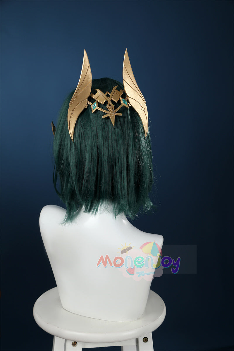 Monenjoy　原神　ネフェル コスプレ　砂に埋もれた秘話　ナド・クライ 　Ver.LunaⅡ　コスプレ衣装　Nefer コスチューム　髪飾り付　コスチューム