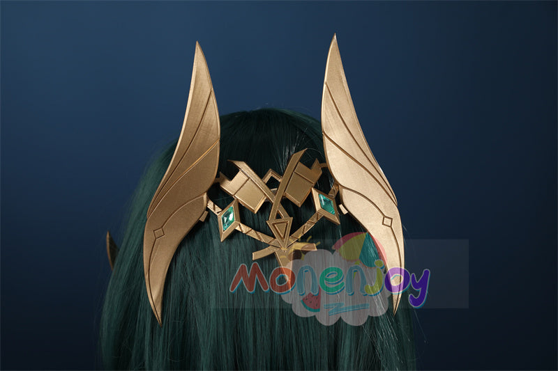 Monenjoy　原神　ネフェル コスプレ　砂に埋もれた秘話　ナド・クライ 　Ver.LunaⅡ　コスプレ衣装　Nefer コスチューム　髪飾り付　コスチューム