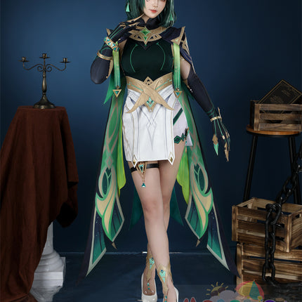 Monenjoy　原神　ネフェル コスプレ　砂に埋もれた秘話　ナド・クライ 　Ver.LunaⅡ　コスプレ衣装　Nefer コスチューム　髪飾り付　コスチューム