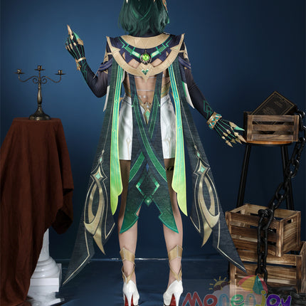 Monenjoy　原神　ネフェル コスプレ　砂に埋もれた秘話　ナド・クライ 　Ver.LunaⅡ　コスプレ衣装　Nefer コスチューム　髪飾り付　コスチューム