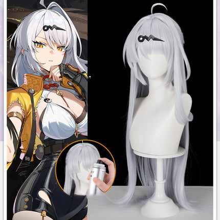Monenjoy ゼンゼロ イーシェン 儀玄 コスプレ ウィッグ　カツラ　白色　ンレスゾーンゼロ　つげ毛　85cm　