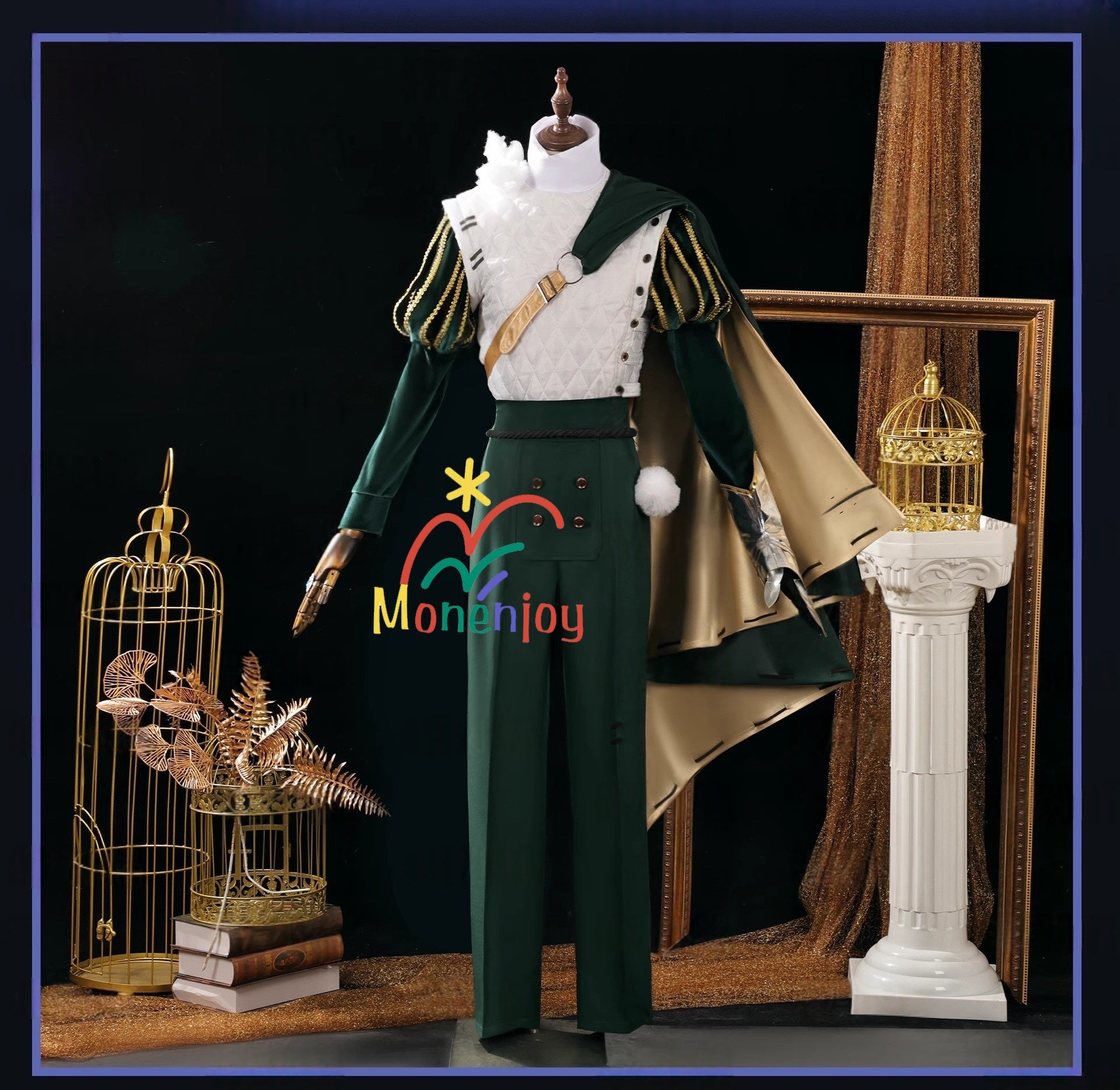 Monenjoy 第五人格 騎士 コスプレ衣装　ボタンメガネ付き コスチュームセットアイデンティティ5 リチャード・スターリング　おしゃれ 　cosplay　GS1201　 - Monenjoy