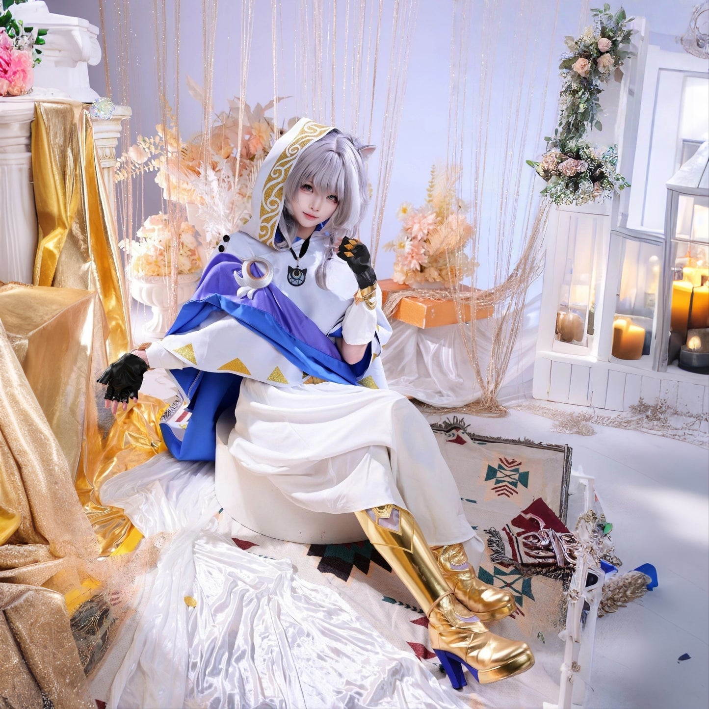 Monenjoy 崩壊スターレイル サフェル コスプレ衣装　コスチューム　セファリア Cifera 尻尾無し