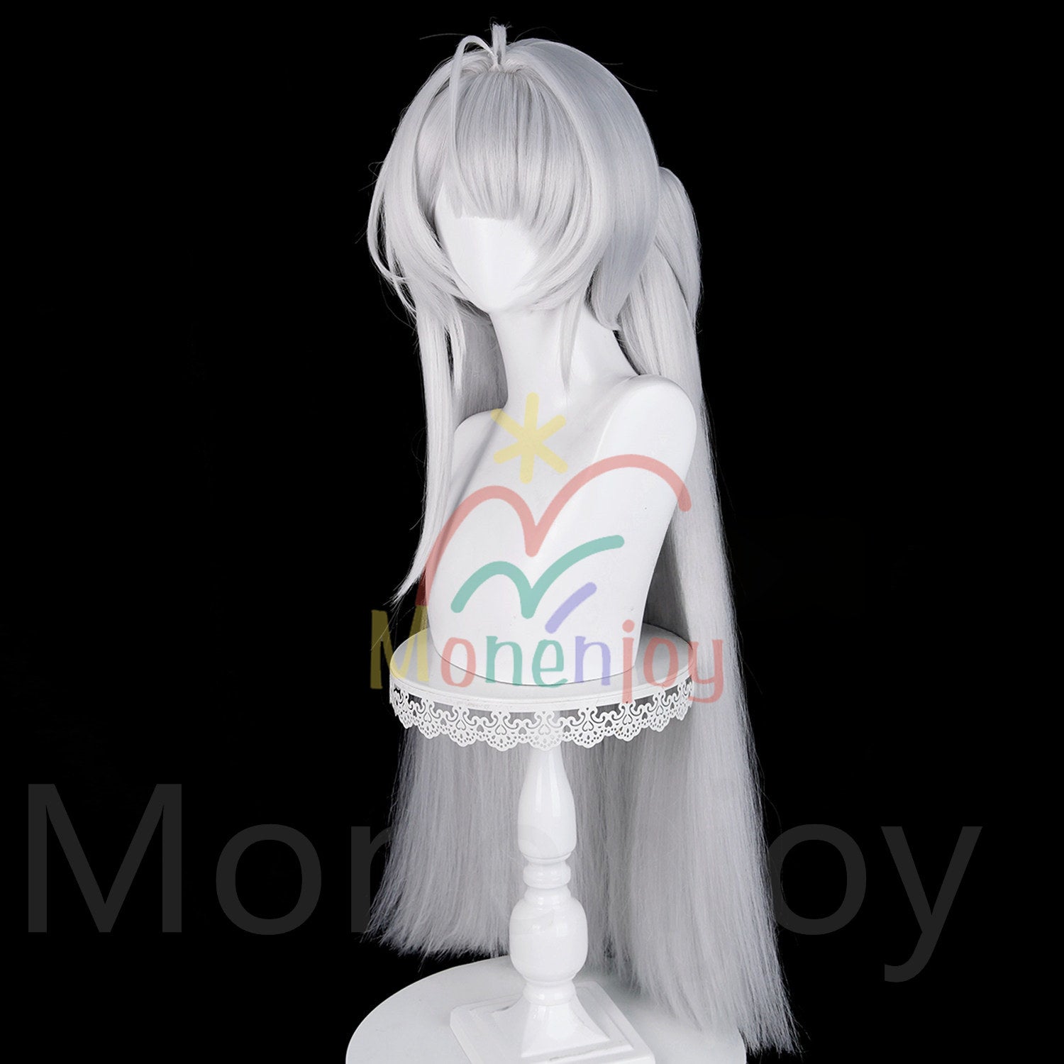 Monenjoy ゼンゼロ ヴェリナ ウィッグ　カツラ　コスプレ道具　ふんわりヘア イベント　エルフ耳 スナップクリップ 撮影道具　耐熱ウィッグ MONENJOY