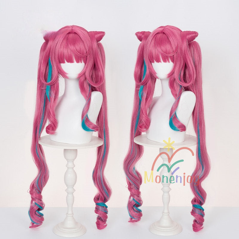 Monenjoy　アークナイツ：エンドフィールド　イヴォンヌ　ウィッグ　85cm　かつら　コスプレ道具　