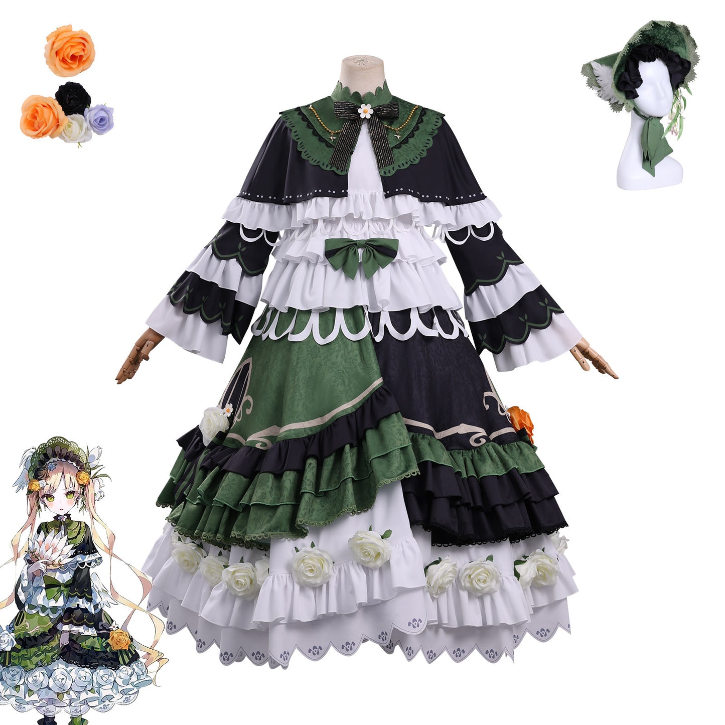 Monenjoy　魔法少女ノ魔女裁判 遠野ハンナ コスプレ衣装　イベント　コスチューム　ドレス　ワンピース MONENJOY