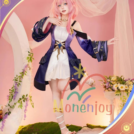 Monenjoy Collapsible Star Rail Cyrene Costume with Luxury Metal Decoration Cyrene Star Rail Cosplay Costume GS1449