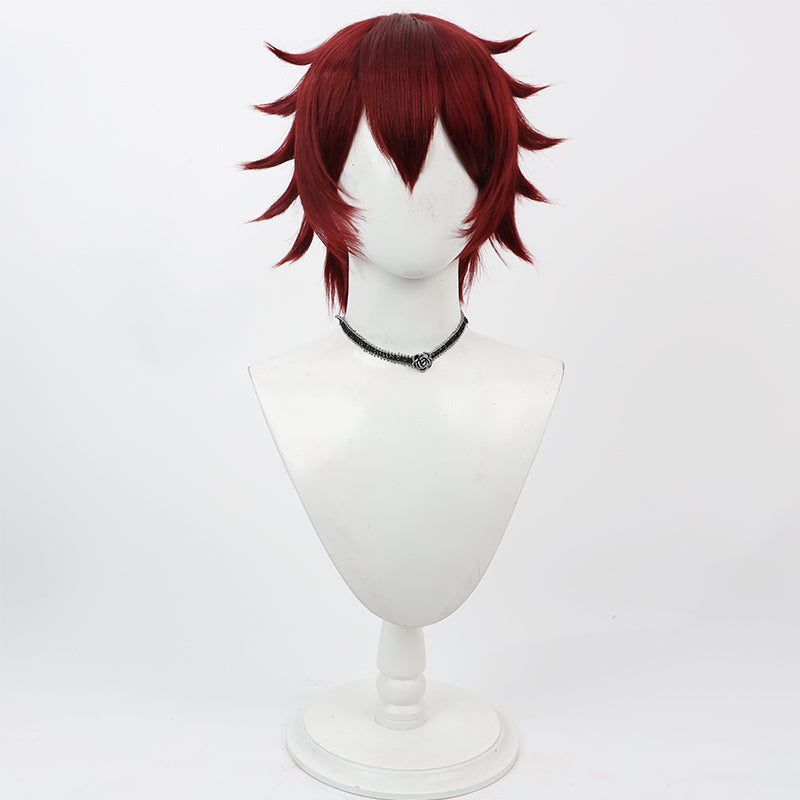 Monenjoy ディズニーツイステッドワンダーランド Gidel コスプレウィッグ　リアル 鬘　 ツイステ 　カツラ　イベント 耐熱 ヘアアイロンOK