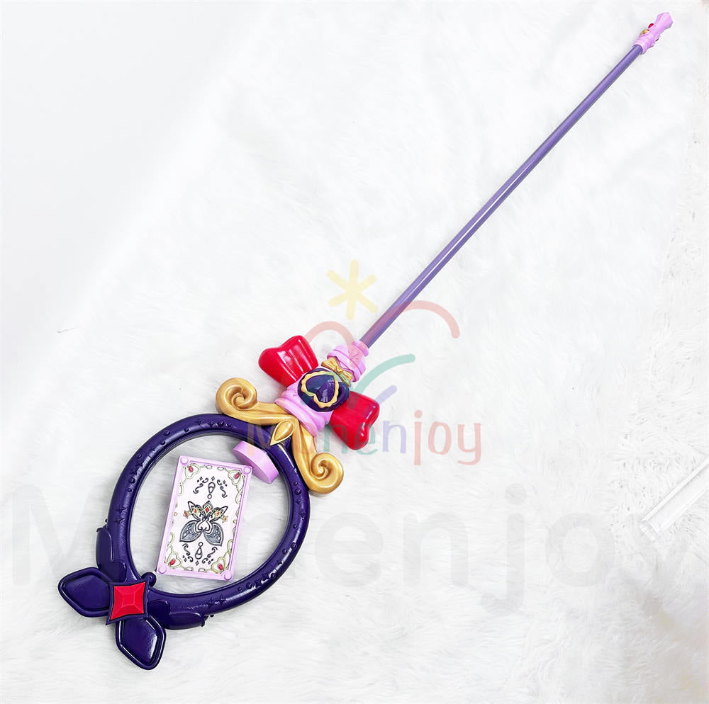 Monenjoy　名探偵プリキュア 森亜 るるか　キュアアルカナ・シャドウ 魔法杖　150cm　コスプレ道具　PLA材質　レプリカ　怪盗団ファントム　ハロウィン MONENJOY
