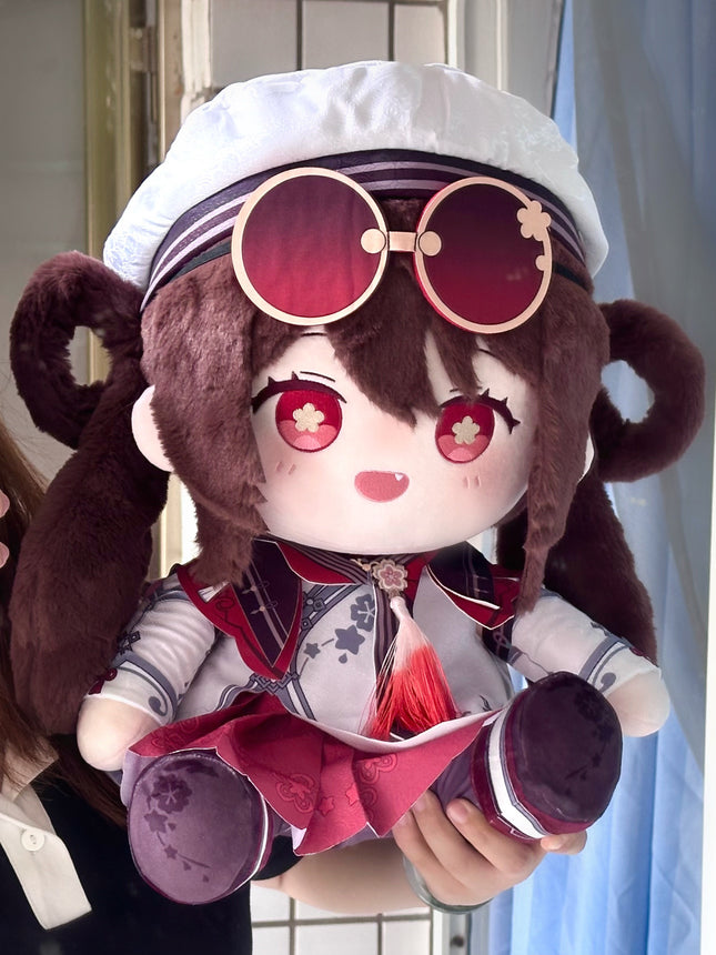 ตุ๊กตา Genshin Impact Kurumi ขนาด 40 ซม. ชุด Kurumi "Blooming Red in the Lingering Snow" ทรงหมอน ตุ๊กตาผ้าฝ้าย ขนาด 40 ซม. ของขวัญ เครื่องประดับ แต่งตัว สั่งทำ นำเข้าจากจีน ทำด้วยมือโดย Oushengdo, Liyue