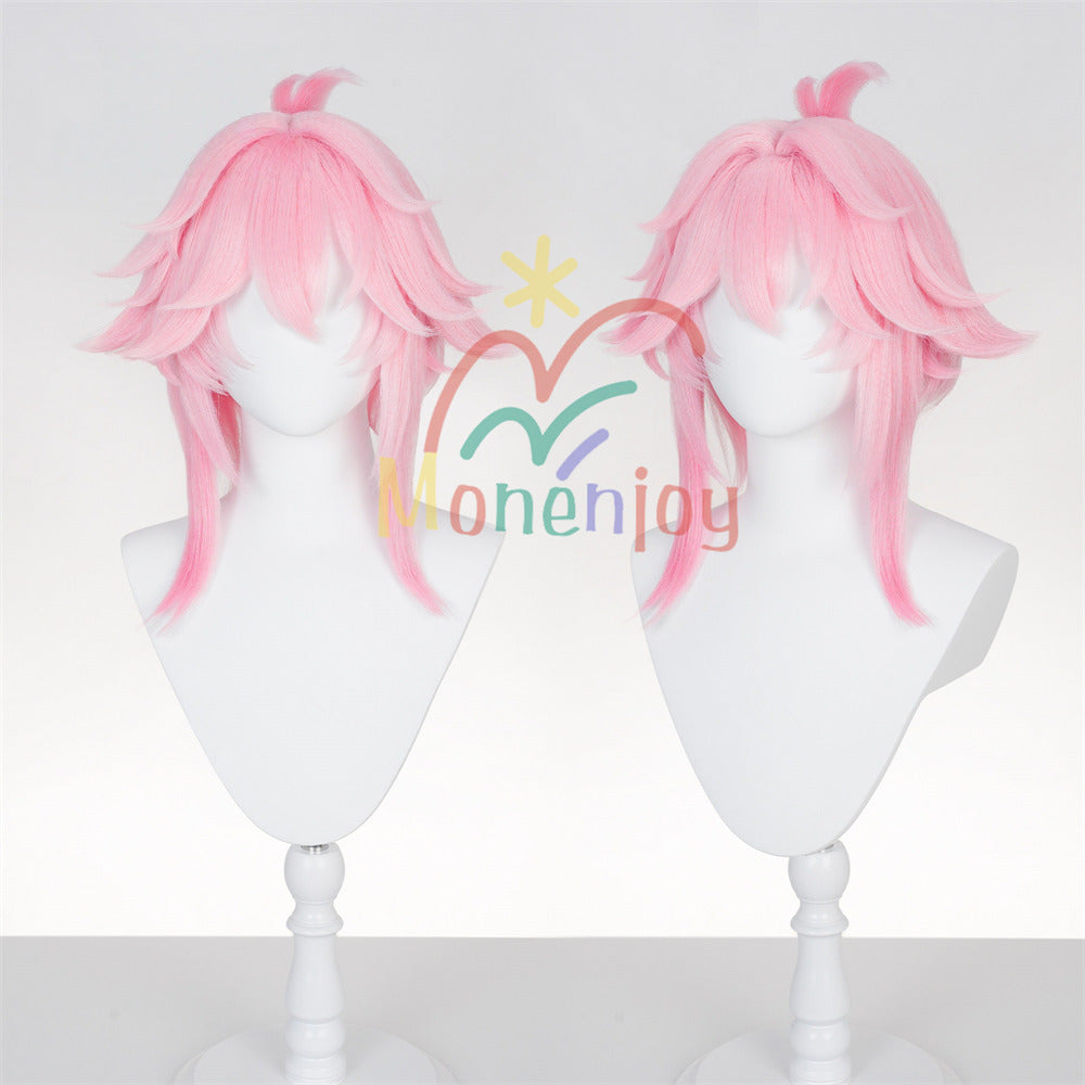 Monenjoy　崩壊スターレイル  緋英 ウィッグ　ピンク色　53cm　二相楽園　新惑星　 八重桜　カツラ　 MONENJOY