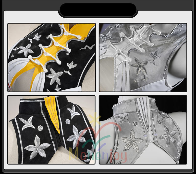 Monenjoy　ゼンゼロ 葉瞬光 　コスプレ　刺繍柄　 Ye Shunguang　イェー・シュンガン　合金製パーツ　耳飾＋尻尾追加　コスプレ　　