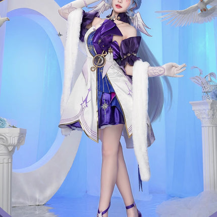 Monenjoy 崩壊スターレイル ロビン 洋服　礼服　コスプレ衣装　ワンピース　豪華3ｄアクセサリー　道具＋ウィッグ追加購入可能 - Monenjoy