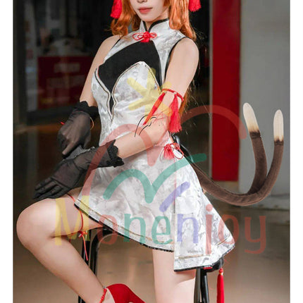 Monenjoy 原神 げんしん 綺良々 尻尾　コスプレ道具　かわいい　飾り　ふわふわ - Monenjoy