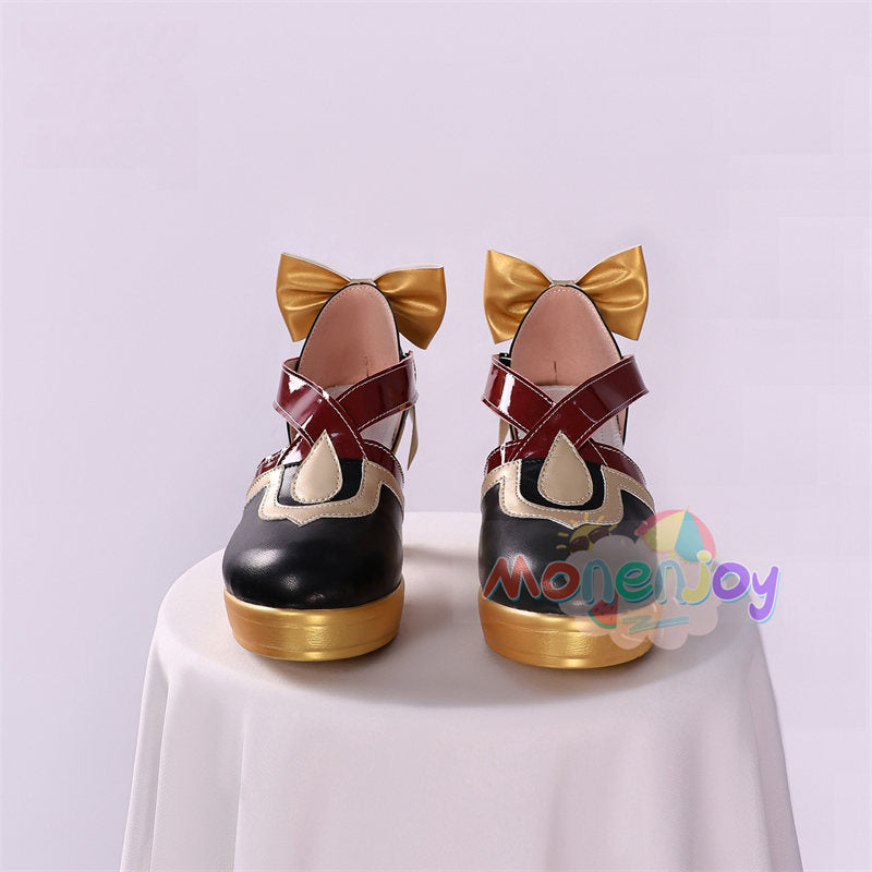 Monenjoy 原神　傀儡　執行官 サンドローネ　シューズ　コスプレ道具　人工革　コスチューム　ナドクライ編　イベント　ブーツ　