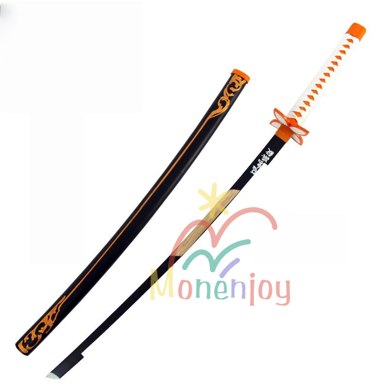 Monenjoy　鬼滅の刃　蟲柱 胡蝶 しのぶ 　104cm　木刃　木鞘　コスプレ道具　日本刀　おもちゃ　イベント　武器モデル