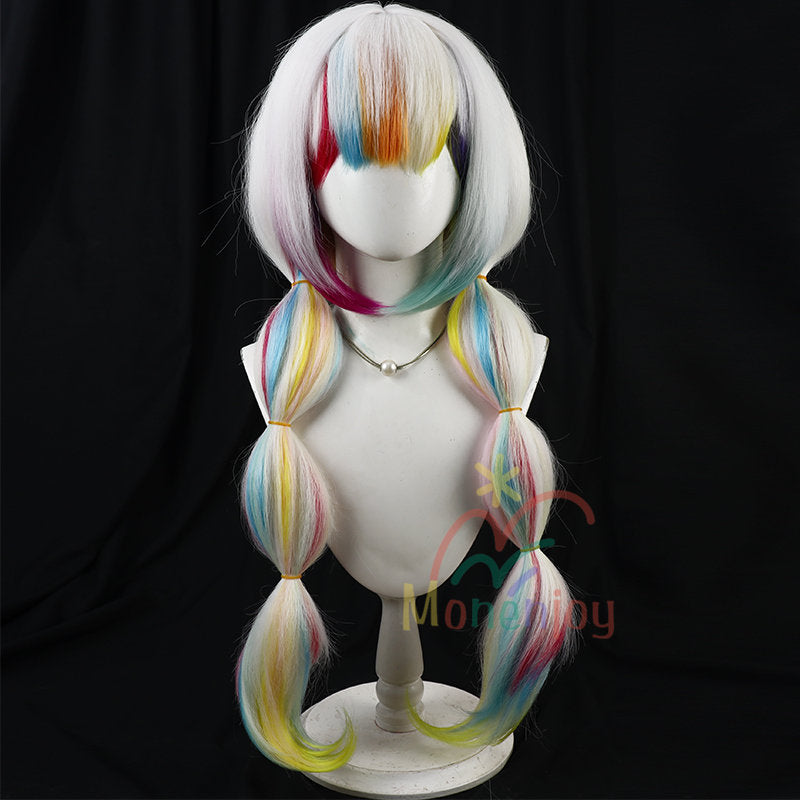 Monenjoy 魔法少女ノ魔女裁判　城ケ崎ノア　ロングかつら,　 かつら　80cm　囚人番号661　通気性　コスプレ　ふんわり　自然感　まのさば ウィッグ　鬘　コスプレ道具