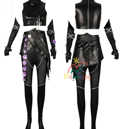 Monenjoy　KPOPガールズ! デーモン・ハンターズ ミラ　 コスプレ衣装　Mira　コスモスーツ　黒色　人工革　戦闘服　Saja Boys KPop Demon Hunters　バトルスーツ　GS1959　　
