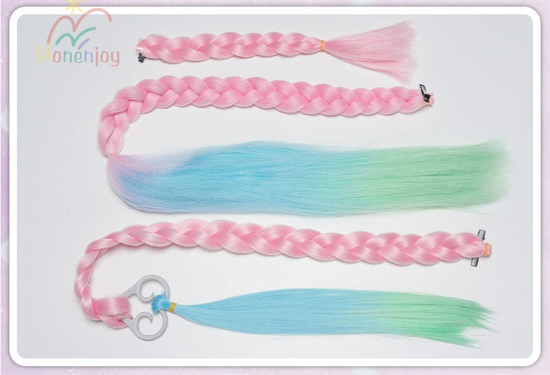 Monenjoy　崩壊スターレイル　アンタ　キュレネ　かつら　グラデーションカラーエクステンション もみあげ用ショートサイドテール　中国版　記憶は夢のプロローグ　コスチューム　ANTAコラボ中国版