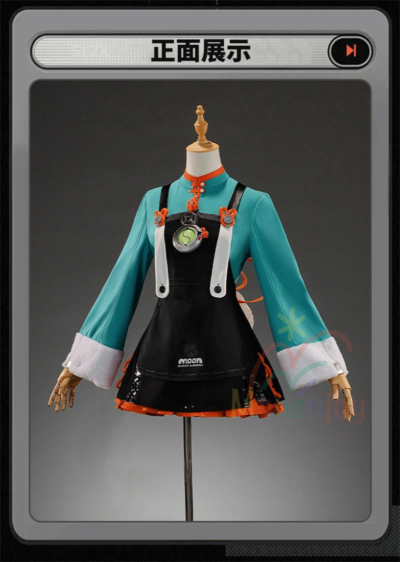 Monenjoy  ゼンゼロ ザオ コスプレ衣装　照　フワワワ　ケモナー衣装　Furry　テイル　モコモコ　ファーリー ウィッグ＋爪＋グローブ＋武器追加可能