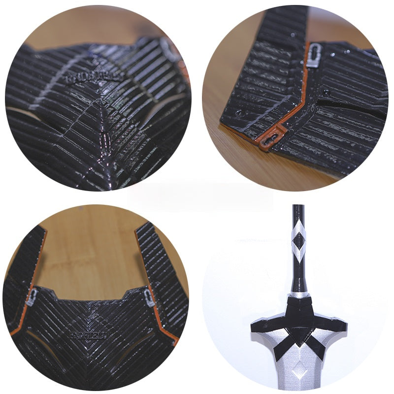 Monenjoy　アークナイツ：エンドフィールド　主人公 　マスク　16＊18cm　剣モデル　100ｃｍ　PLA材質　コスプレ道具　武器レプリカ