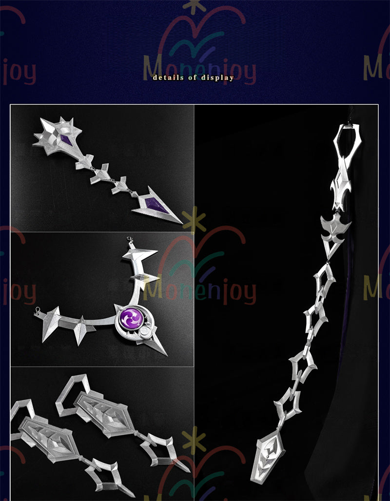 Monenjoy　原神 フリンズ　コスプレ衣装　Genshin　ライトキーパー　雷元素　 初期衣装—夜想曲　闇影と灯り　 コスチューム　ナド・クライ　