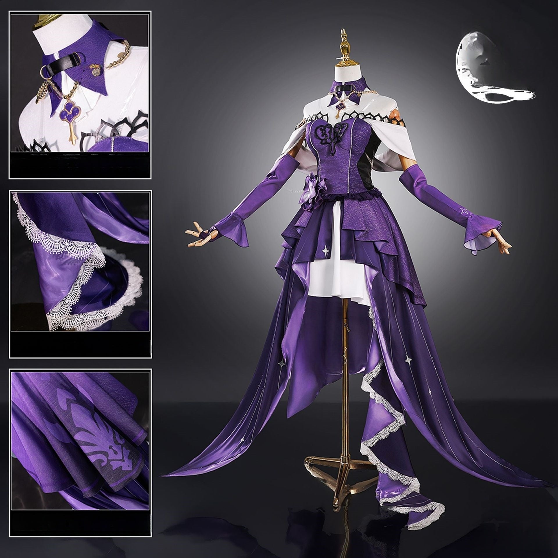 Monenjoy　崩壊スターレイル マダム・ヘルタ 礼服　ワンピース　2周年記念コンサート　コスプレ衣装　礼服　GS1156-2 - Monenjoy