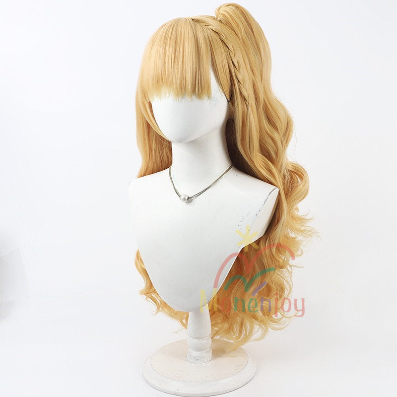 Monenjoy 魔法少女ノ魔女裁判　佐伯 ミリア　 かつら　囚人番号663　ロングかつらコスプレ　ふんわり　自然感　通気性　まのさば ウィッグ　鬘　コスプレ道具
