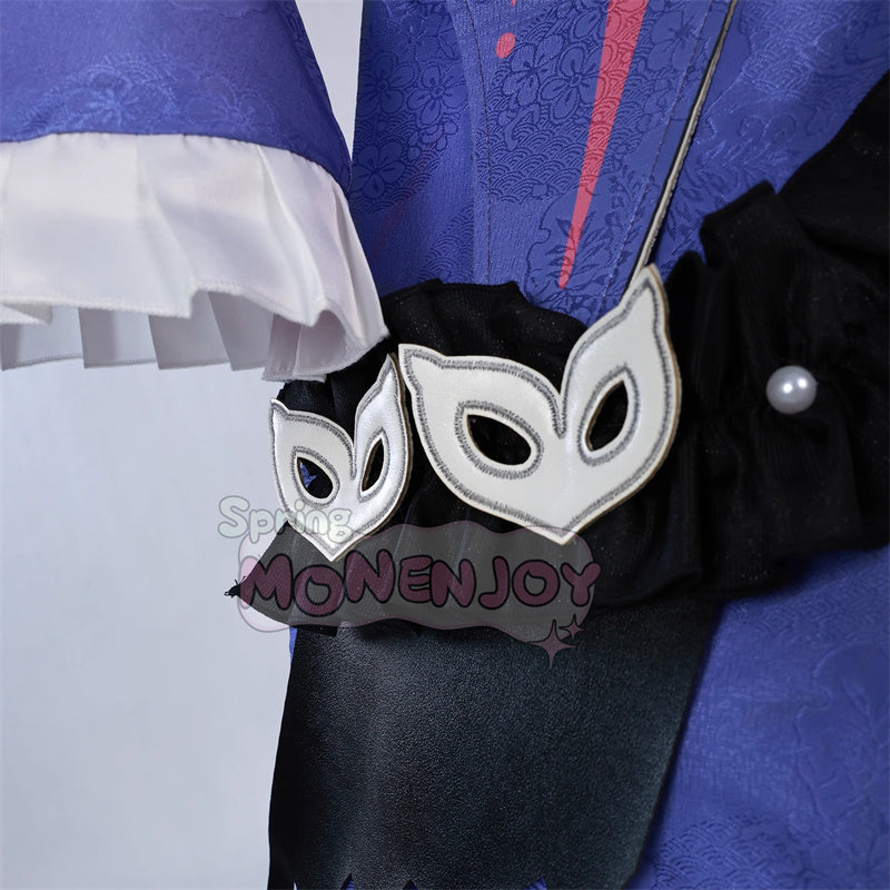 「在庫限り・完売次第終了」Monenjoy 鳴潮 ロココ コスプレ衣装　 愚者の劇団 ドレス+仮面ヘッドドレス+指輪付属 別売ウィッグ＆ブーツで完成度UP