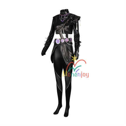 Monenjoy　KPOPガールズ! デーモン・ハンターズ　ルミ コスプレ衣装　Rumiコスモスーツ　黒色　人工革　戦闘服　Saja Boys KPop Demon Hunters　バトルスーツ　GS1960