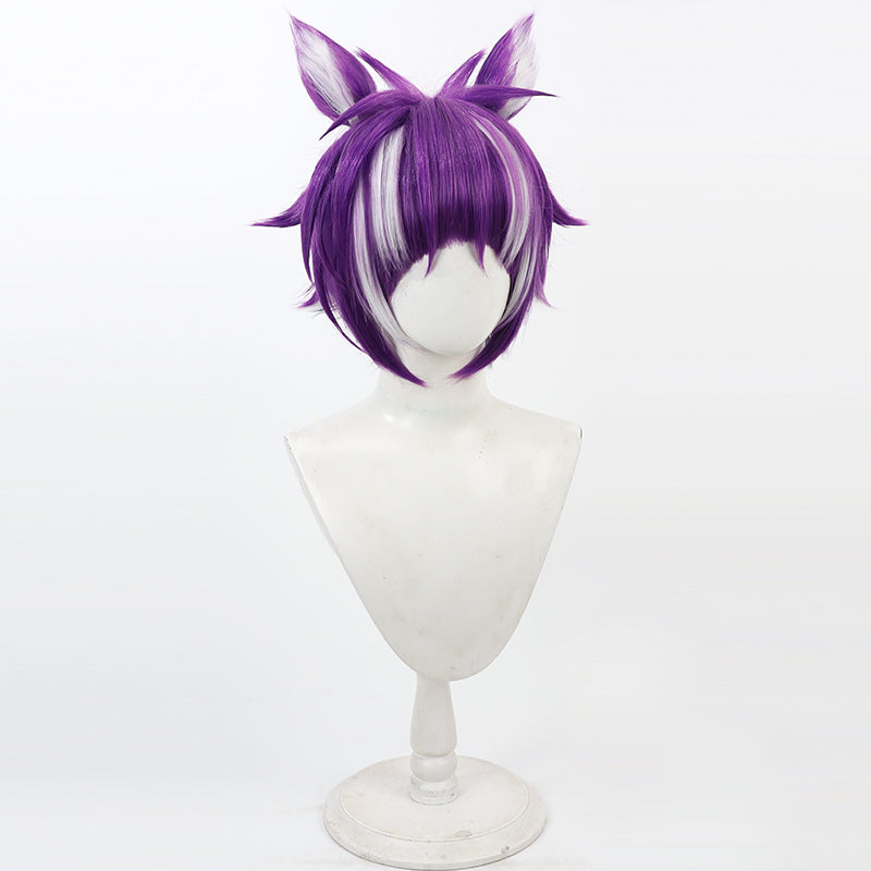 Monenjoy　ディズニーツイステッドワンダーランド カリム　 コスプレウィッグ　Twisted-Wonderland　鬘　  紫色　ツイステ 　カツラ　イベント