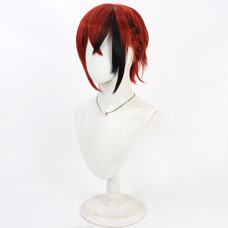 Monenjoy ディズニーツイステッドワンダーランド リドル コスプレウィッグRiddle リアル  鬘　 ツイステ 　カツラ　イベント 耐熱 ヘアアイロンOK