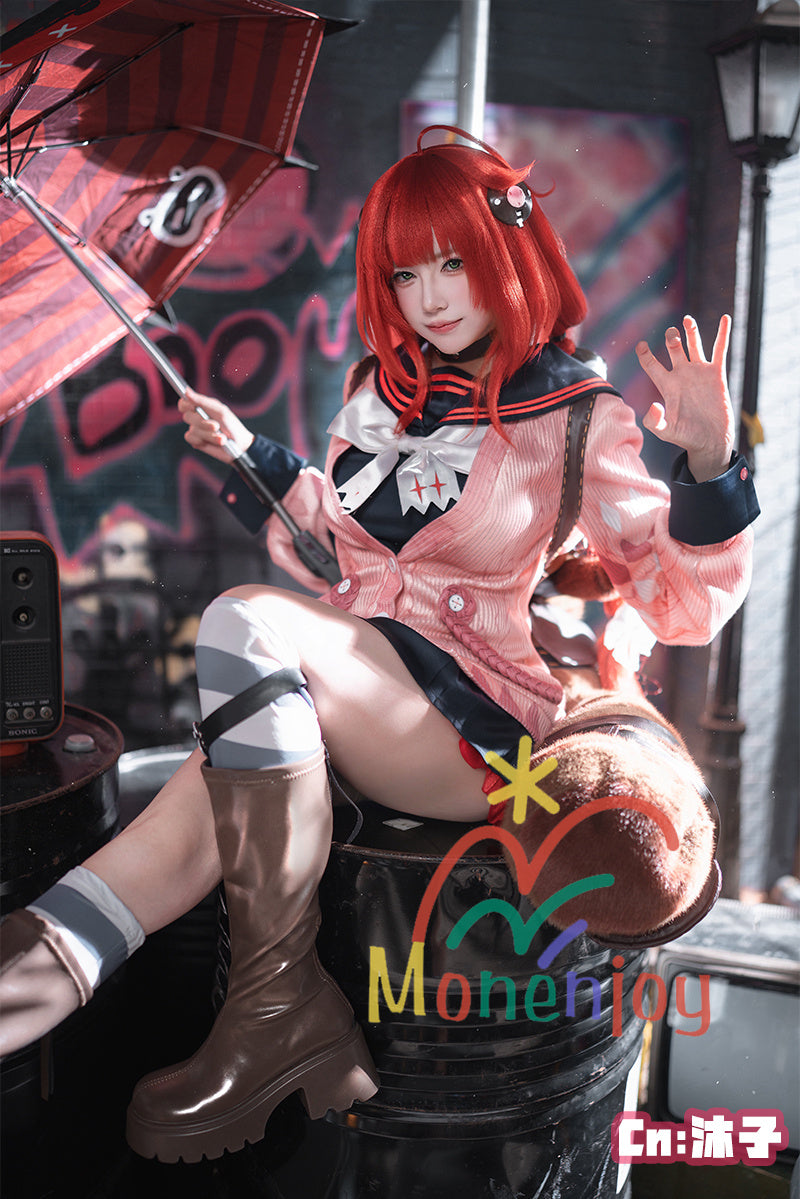 Monenjoy Zenless Zone Zero Ukinami Yuzuha ชุดคอสเพลย์ ชุดกะลาสี Kaidanya พร้อมกระเป๋าและเครื่องประดับผม กระโปรงสั้น หาง Tanuki และชุด Kamachi (อุปกรณ์เสริม) สำหรับกิจกรรมและของเล่น มีตุ๊กตา Tanuki (อุปกรณ์เสริม) จำหน่าย