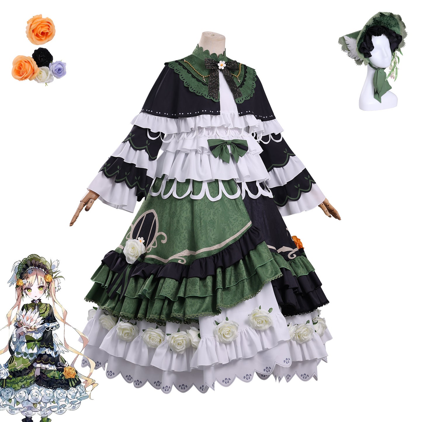 Monenjoy　魔法少女ノ魔女裁判 遠野ハンナ コスプレ衣装　イベント　コスチューム　ドレス　ワンピース MONENJOY