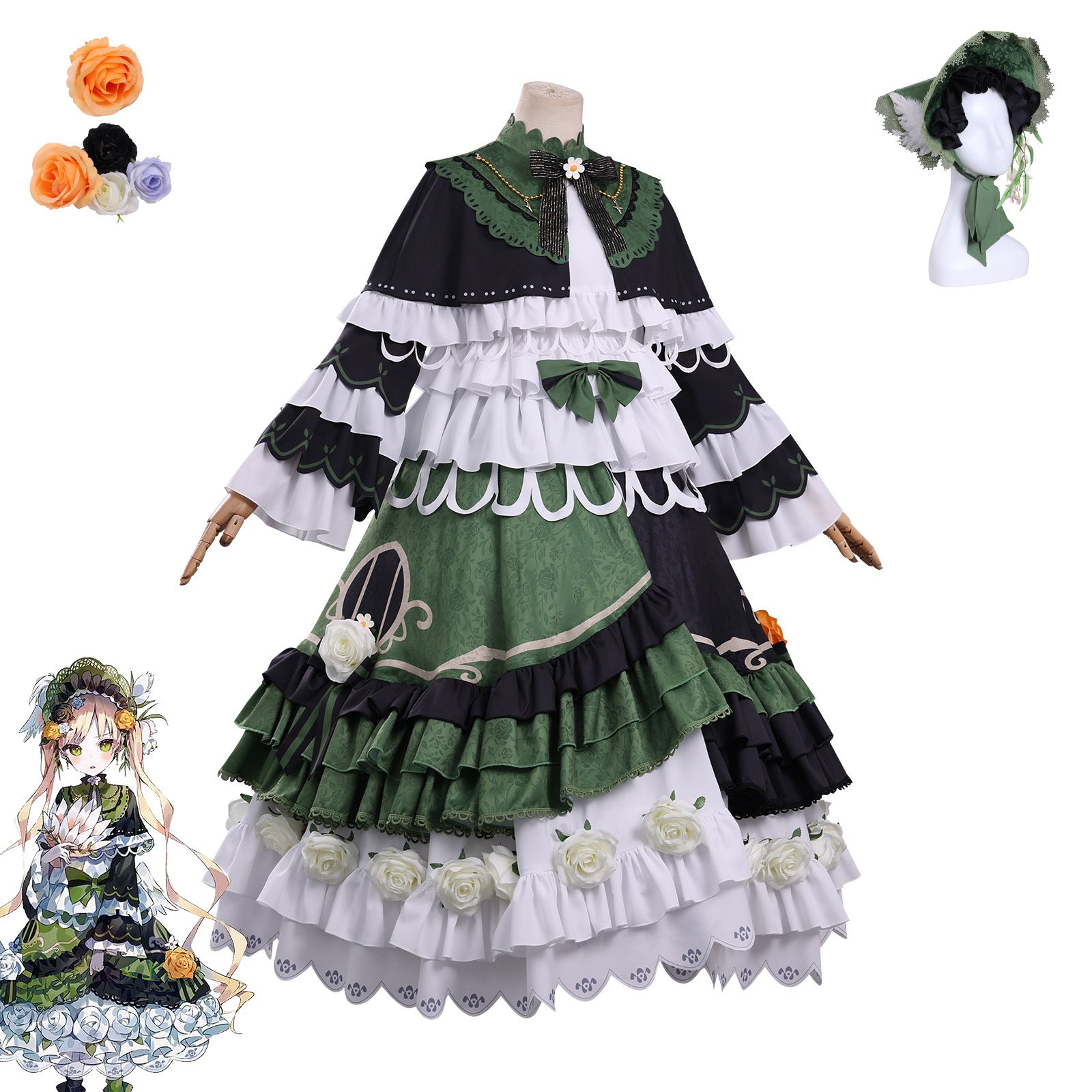 Monenjoy　魔法少女ノ魔女裁判 遠野ハンナ コスプレ衣装　イベント　コスチューム　ドレス　ワンピース MONENJOY