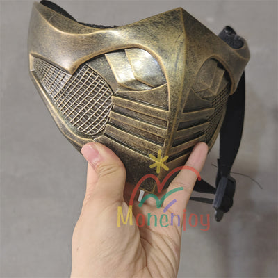 Monenjoy　モータルコンバット　スコーピオン（Scorpion）/ 全蠍人　16.5*12cm 白井流　スコーピオン　マスク　FRP材質　コスプレ道具　忍者　武器モデル　 MONENJOY