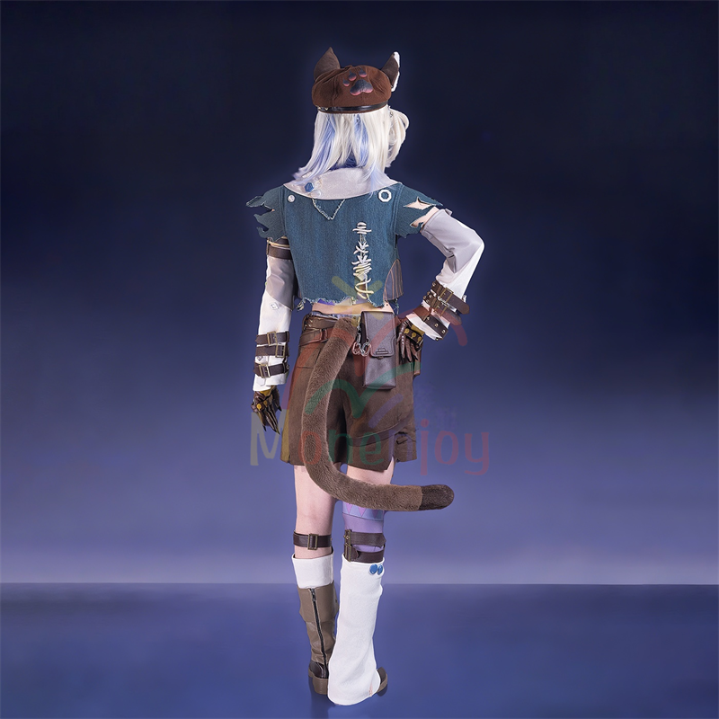 Monenjoy 第五人格　幻灯師　幻灯師のUR衣装　「フラバルー」コスプレ衣装　アマンダ・ゲイティス　尻尾＆帽子付き｜仮装 完成品