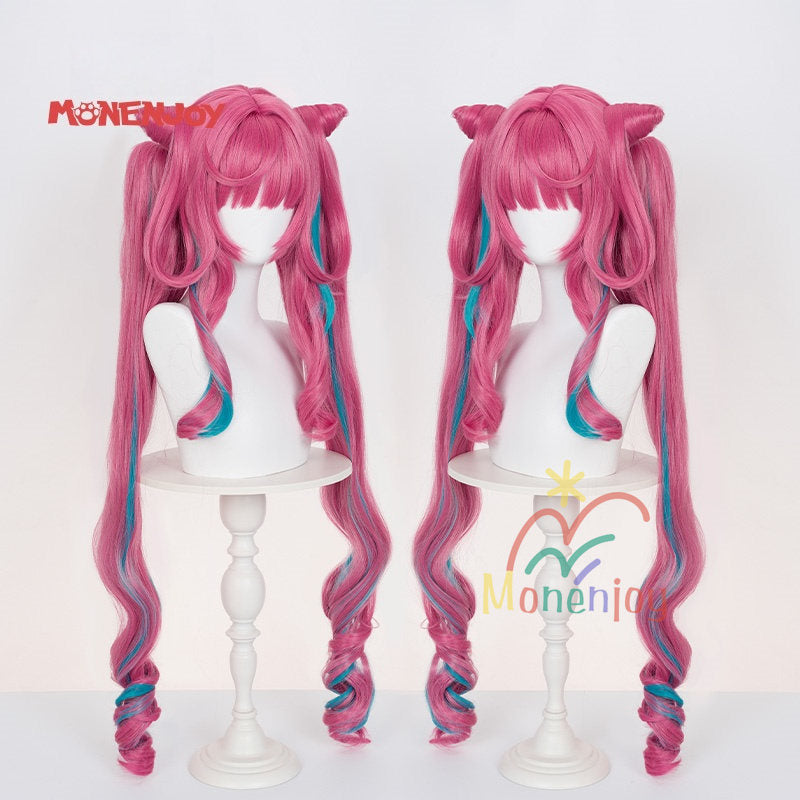 Monenjoy　アークナイツ：エンドフィールド　イヴォンヌ　ウィッグ　85cm　かつら　コスプレ道具　