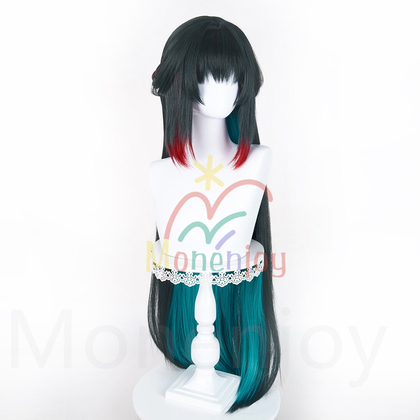 Monenjoy アークナイツ　エンドフィールド　莊方宜　長100cm　ウィッグ　カツラ　コスプレ道具　耐熱ウィッグ　 MONENJOY