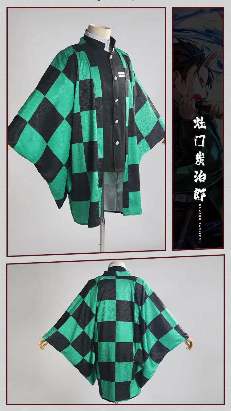 Monenjoy　鬼滅の刃　炭治郎　ケープ　羽織　杏寿郎　カナヲ　我妻善逸　冨岡義勇　胡蝶しのぶ　耀哉　ジャカード織り　コスプレ衣装　羽織　柱　浴衣　部着兼用　コスプレ 　変装　クリスマス　ハロウィン