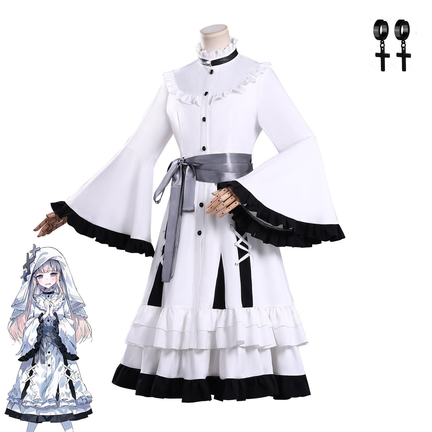 Monenjoy 魔法少女ノ魔女裁判　氷上メルル　コスプレ衣装　ドレス　ワンピース　ハロウィン｜まのさば MONENJOY