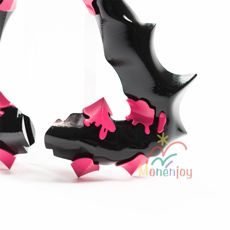 Monenjoy　アークナイツ：エンドフィールド　イヴォンヌ　角　PLA材質　ピンク色　ヘアアクセサリー　コスプレ道具　